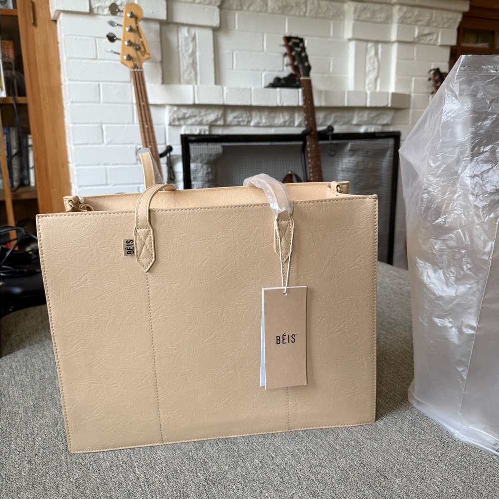 BEIS Cream Work Tote